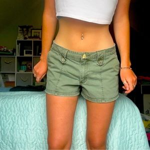 Olive Green cargo shorts